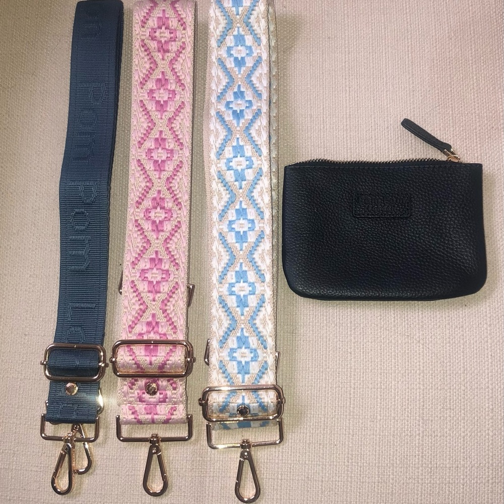 POM POM LONDON PURSE STRAP SET & CHANGE PURSE